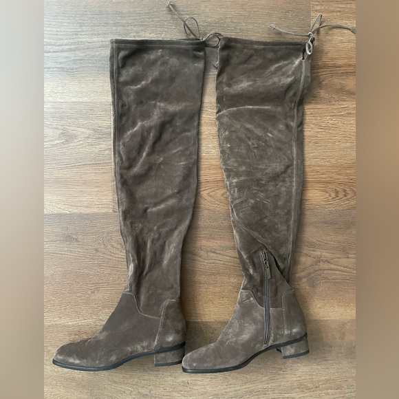 Aquatalia Lisandra Over The Knee Suede Boot Gray Size 7 NEW - Picture 5 of 13